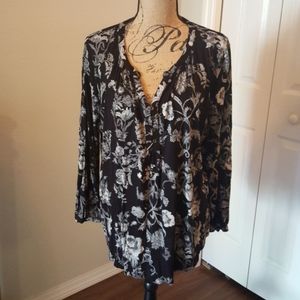 Lucky Brand 3/4 Sleeve Top